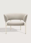 Fotel Font outdoor lounge armchair Galvanized RAL 1015 / Natté heather chalk Mobel Copenhagen