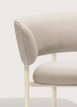 Fotel Font outdoor lounge armchair Galvanized RAL 1015 / Natté heather chalk Mobel Copenhagen