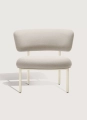 Krzesło Font Outdoor lounge chair Galvanized RAL 1015 / Natté heather chalk Mobel Copenhagen