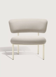 Krzesło Font Outdoor lounge chair Galvanized RAL 1015 / Natté heather chalk Mobel Copenhagen