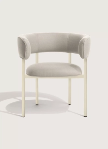 Fotel Font outdoor armchair Galvanized RAL 1015 / Natté heather chalk Mobel Copenhagen 