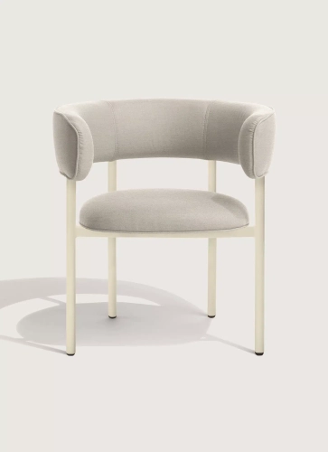 Fotel Font outdoor armchair Galvanized RAL 1015 / Natté heather chalk Mobel Copenhagen 