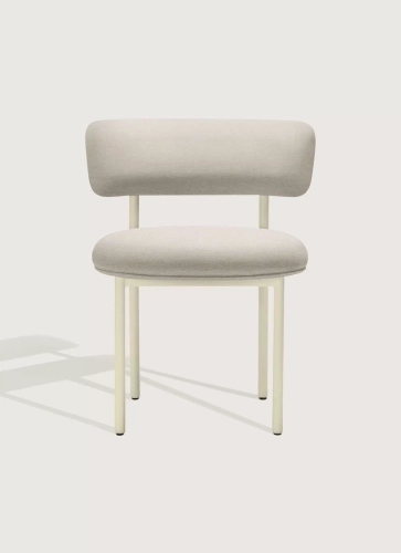 Krzesło Font outdoor chair Galvanized RAL 1015 / Natté heather chalk Copenhagen 