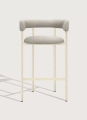 Fotel Font Outdoor armstool 75 Galvanized RAL 1015 / Natté heather chalk Mobel Copenhagen  