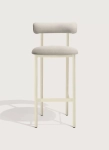 Hoker Font outdoor stool 75Galvanized RAL 1015 / Natté heather chalk  Mobel Copenhagen 