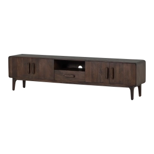 Szafka Liya tv unit 200 cm mango wood dark brown WOOOD