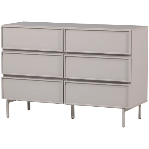 Komoda Tours chest of drawers, 6 drawers, melamine/MDF, sand Woood