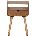 Stolik Nils bedside table/side table, natural wood WOOOD