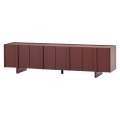 Szafka Basu TV cabinet 200 cm pine burgundy red WOOOD