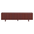 Szafka Basu TV cabinet 200 cm pine burgundy red WOOOD