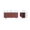 Kredens Basu sideboard in pine Woood różne warianty