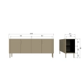 Kredens Gunnar sideboard 200 cm pine  Woood różne warianty