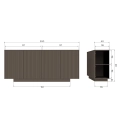 Kredens Nova sideboard 200 cm pine truffle brown Woood różne warianty