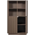 Kredens Nova low display cabinet pine truffle brown Woood
