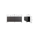 Komoda New gravure sideboard 200 cm pine  Woood różne warianty 