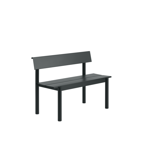 Ławka ogrodoqa Linear Steel Bench w. Backrest 110 x 34 cm MUUTO róŻne warianty 