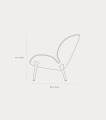 Fotel Lodge Lounge Chair/Low Back - Vipp469 Curly Umber