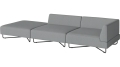 Sofa Orlando Garden O2 – 3 moduły z otwartym końcem – lewa BOLIA  różne warianty