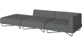Sofa Orlando Garden O2 – 3 moduły z otwartym końcem – lewa BOLIA  różne warianty
