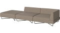 Sofa Orlando Garden O2 – 3 moduły z otwartym końcem – lewa BOLIA  różne warianty
