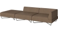 Sofa Orlando Garden O2 – 3 moduły z otwartym końcem – lewa BOLIA  różne warianty