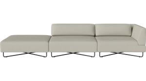 Sofa ogrodowa Orlando O2 – 3 moduły z otwartym końcem – lewym – włącznie z poduszkami BOLIA  różne warianty