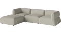 Sofa Arke rogowa sofa 3 moduły z wypukłością 270 x 180 cm – po lewej BOLIA różne warianty 