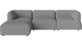 Sofa Arke rogowa sofa 3 moduły z wypukłością 270 x 180 cm – po lewej BOLIA różne warianty 