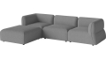 Sofa Arke rogowa sofa 3 moduły z wypukłością 270 x 180 cm – po lewej BOLIA różne warianty 
