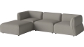 Sofa Arke rogowa sofa 3 moduły z wypukłością 270 x 180 cm – po lewej BOLIA różne warianty 