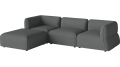 Sofa Arke rogowa sofa 3 moduły z wypukłością 270 x 180 cm – po lewej BOLIA różne warianty 