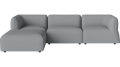 Sofa Arke rogowa sofa 3 moduły z wypukłością 270 x 180 cm – po lewej BOLIA różne warianty 