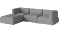 Sofa Arke rogowa sofa 3 moduły z wypukłością 270 x 180 cm – po lewej BOLIA różne warianty 