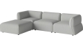 Sofa Arke rogowa sofa 3 moduły z wypukłością 270 x 180 cm – po lewej BOLIA różne warianty 