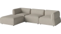Sofa Arke rogowa sofa 3 moduły z wypukłością 270 x 180 cm – po lewej BOLIA różne warianty 