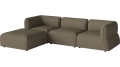 Sofa Arke rogowa sofa 3 moduły z wypukłością 270 x 180 cm – po lewej BOLIA różne warianty 