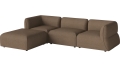 Sofa Arke rogowa sofa 3 moduły z wypukłością 270 x 180 cm – po lewej BOLIA różne warianty 