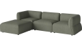 Sofa Arke rogowa sofa 3 moduły z wypukłością 270 x 180 cm – po lewej BOLIA różne warianty 