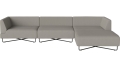 Sofa ogrodowa Orlando O2 – 4 moduły z szezlongiem BOLIA różne warianty