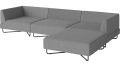 Sofa ogrodowa Orlando O2 – 4 moduły z szezlongiem BOLIA różne warianty