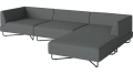 Sofa ogrodowa Orlando O2 – 4 moduły z szezlongiem BOLIA różne warianty