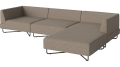 Sofa ogrodowa Orlando O2 – 4 moduły z szezlongiem BOLIA różne warianty