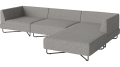 Sofa ogrodowa Orlando O2 – 4 moduły z szezlongiem BOLIA różne warianty
