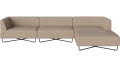Sofa ogrodowa Orlando O2 – 4 moduły z szezlongiem BOLIA różne warianty