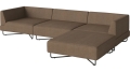 Sofa ogrodowa Orlando O2 – 4 moduły z szezlongiem BOLIA różne warianty