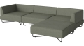 Sofa ogrodowa Orlando O2 – 4 moduły z szezlongiem BOLIA różne warianty