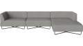 Sofa ogrodowa Orlando O2 – 4 moduły z szezlongiem BOLIA różne warianty