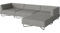 Sofa ogrodowa Orlando O2 – 4 moduły z szezlongiem BOLIA różne warianty