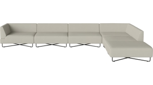 Sofa ogrodowa Orlando O2 – 6 modułów z otwartym końcem – po prawej stronie BOLIA  różne warianty 