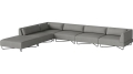 Sofa ogrodowa Orlando O2 – 6 modułów z otwartym końcem – lewą – włącznie z poduszkami BOLIA  różne warianty 